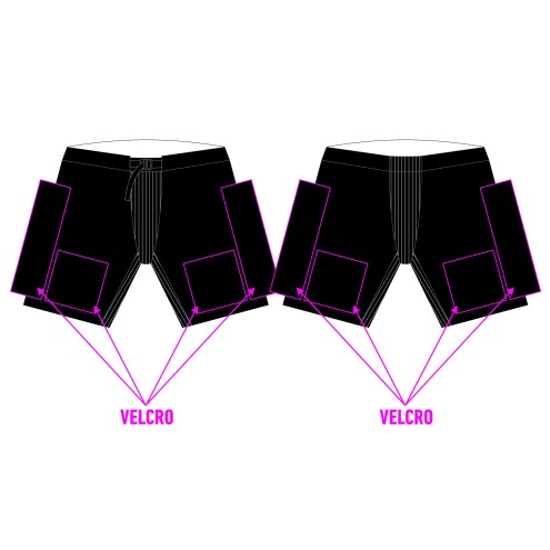 INTERHOCKEY IH VELCRO SCHWARZ SR