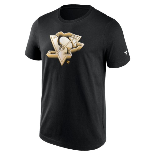 FANATICS CHROME GRAPHIC T-SHIRT PITTSBURGH PENGUINS BLACK