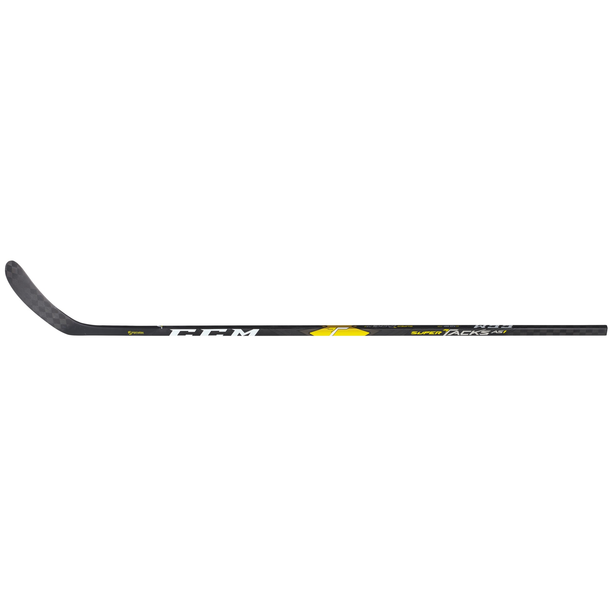 Image of SUPER TACKS AS1 F SR / Stockart: Rechts / Stockgrösse: SR / Härte: 75 / Marke: CCM / Biegungen: 19 / Farbe: schwarz
