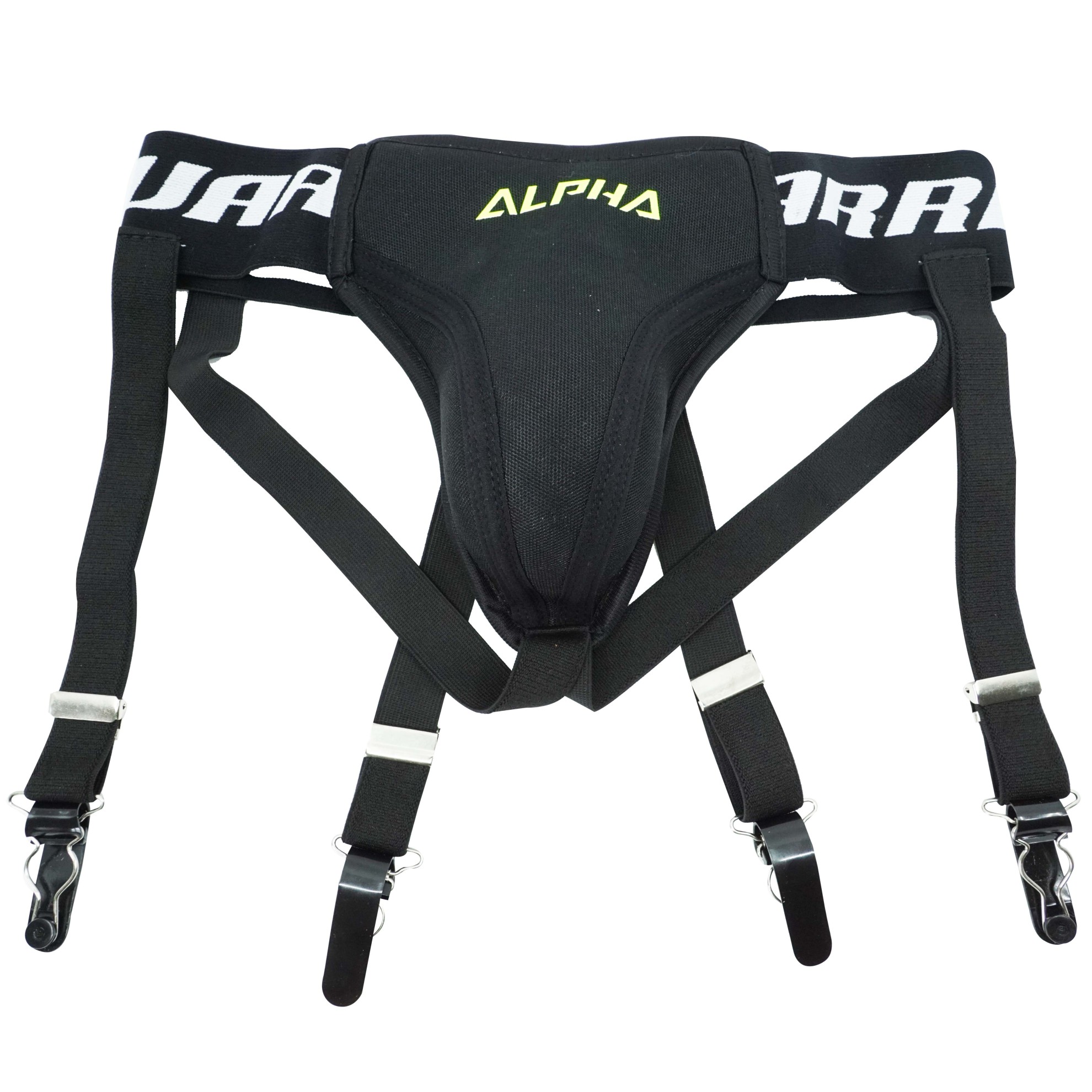 Image of ALPHA MIT STRUMPFHALTER SR / Schutzfarbe: schwarz / Körperschutzgröße: L/XL / Schutzgröße: SR