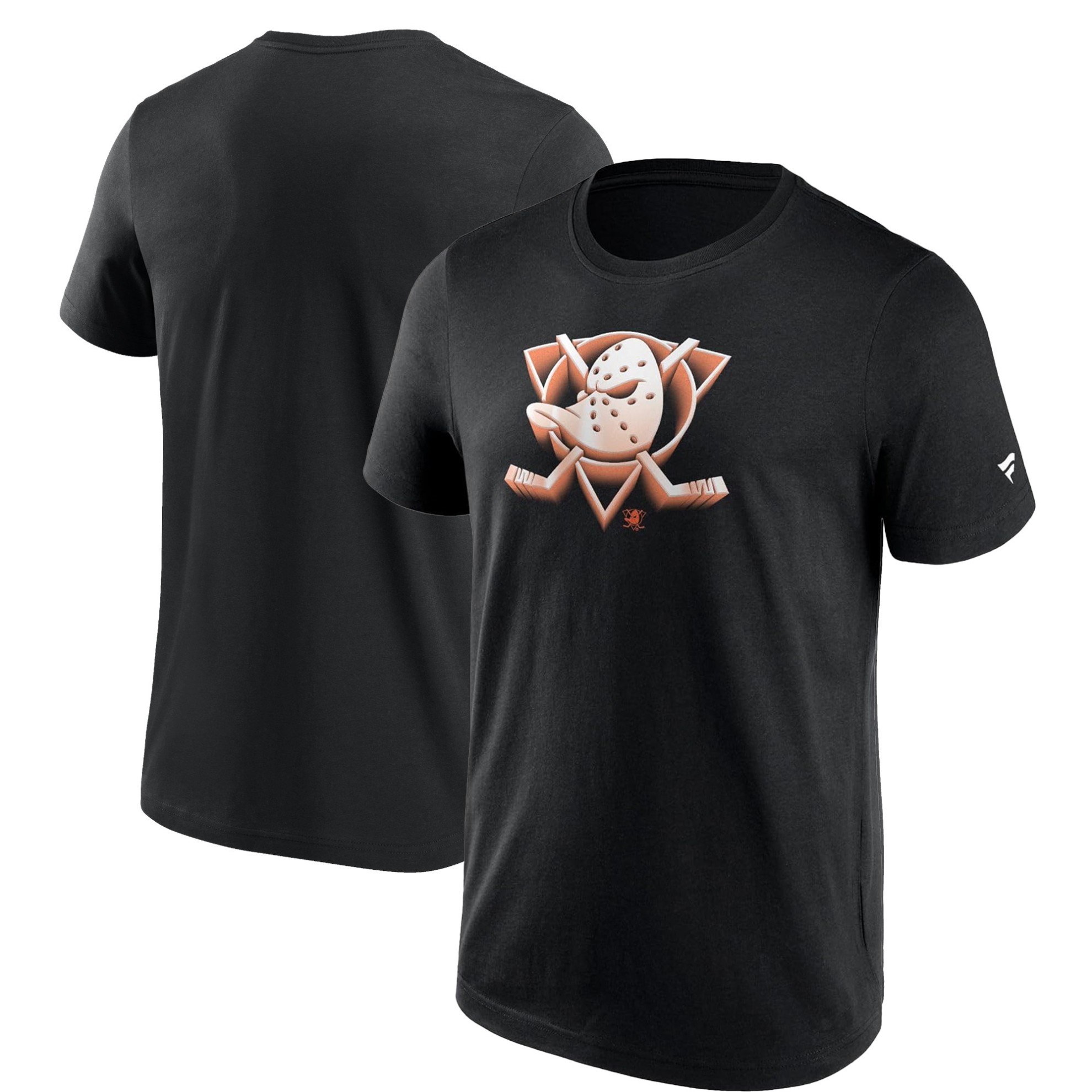 Image of FANATICS CHROME GRAPHIC T-SHIRT ANAHEIM DUCKS BLACK