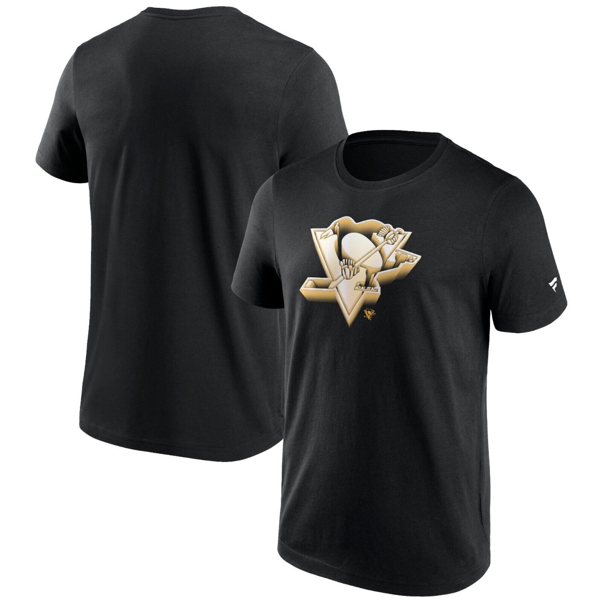 Image of FANATICS CHROME GRAPHIC T-SHIRT PITTSBURGH PENGUINS BLACK