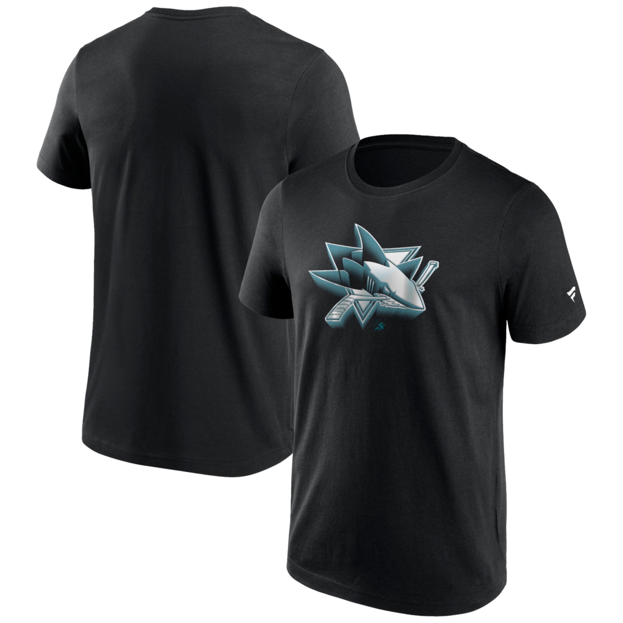 Image of CHROME GRAPHIC T-SHIRT SAN JOSE SHARKS BLACK / Farbe: schwarz / Größe: L