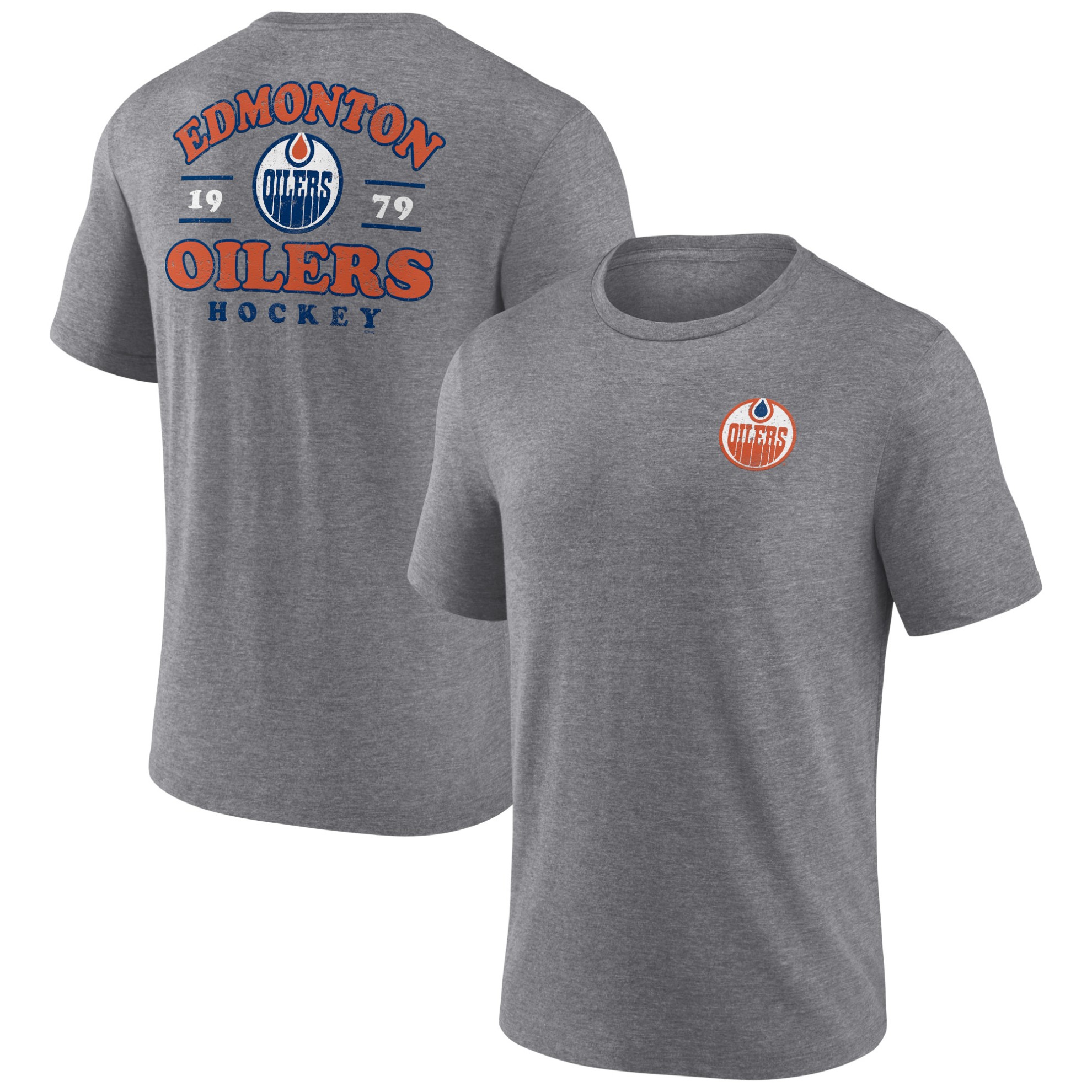 Image of FANATICS TRIBLEND T-SHIRT EDMONTON OILERS GREY