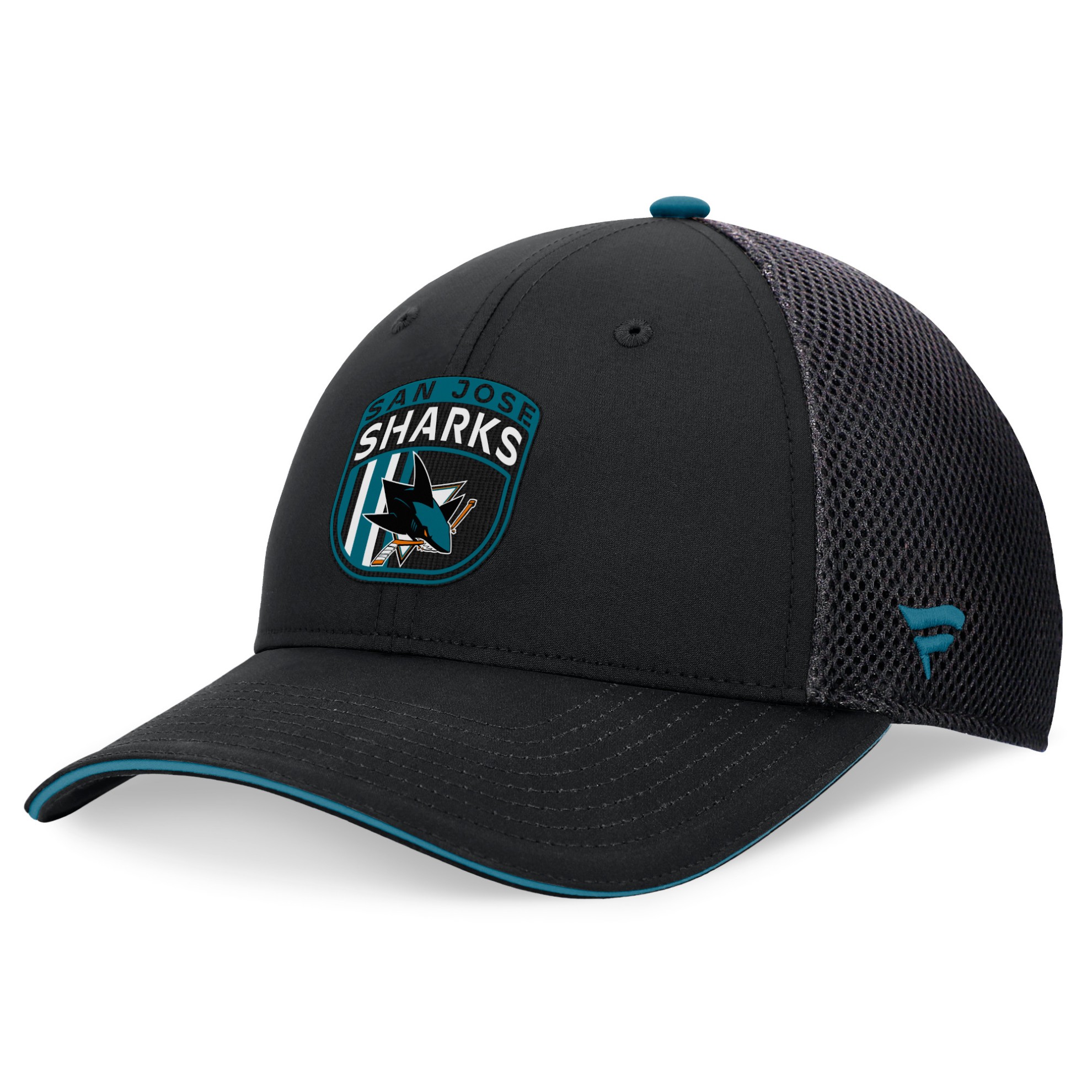 Image of AUTHENTIC PRO DRAFT STRUCTURED TRUCKER SAN JOSE SHARKS