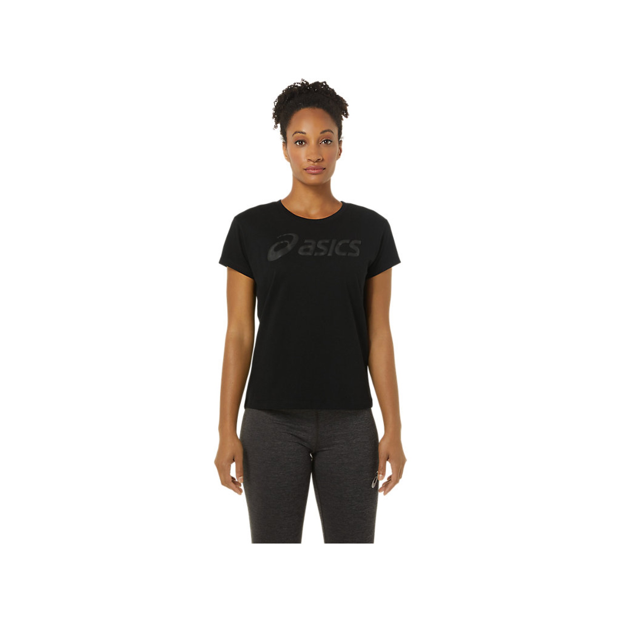 Image of ASICS T-SHIRT BIG LOGO TEE LADY SCHWARZ SR
