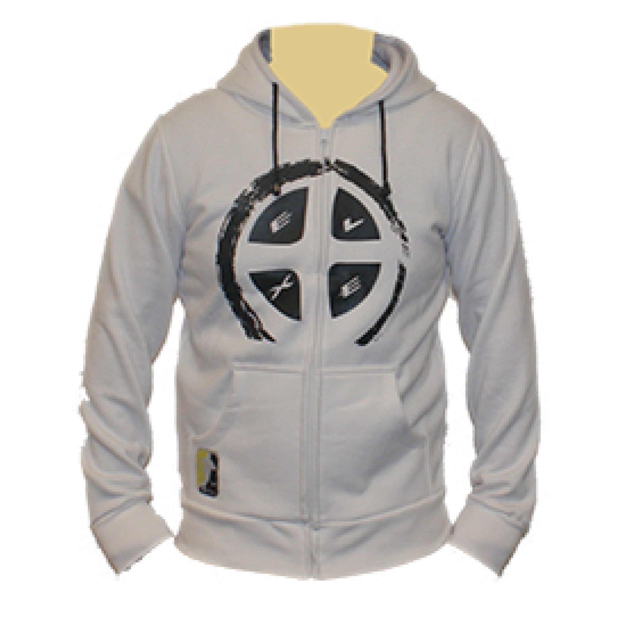 Image of EXEL HOODED ZIP JACKET SR WEISS/SCHWARZ