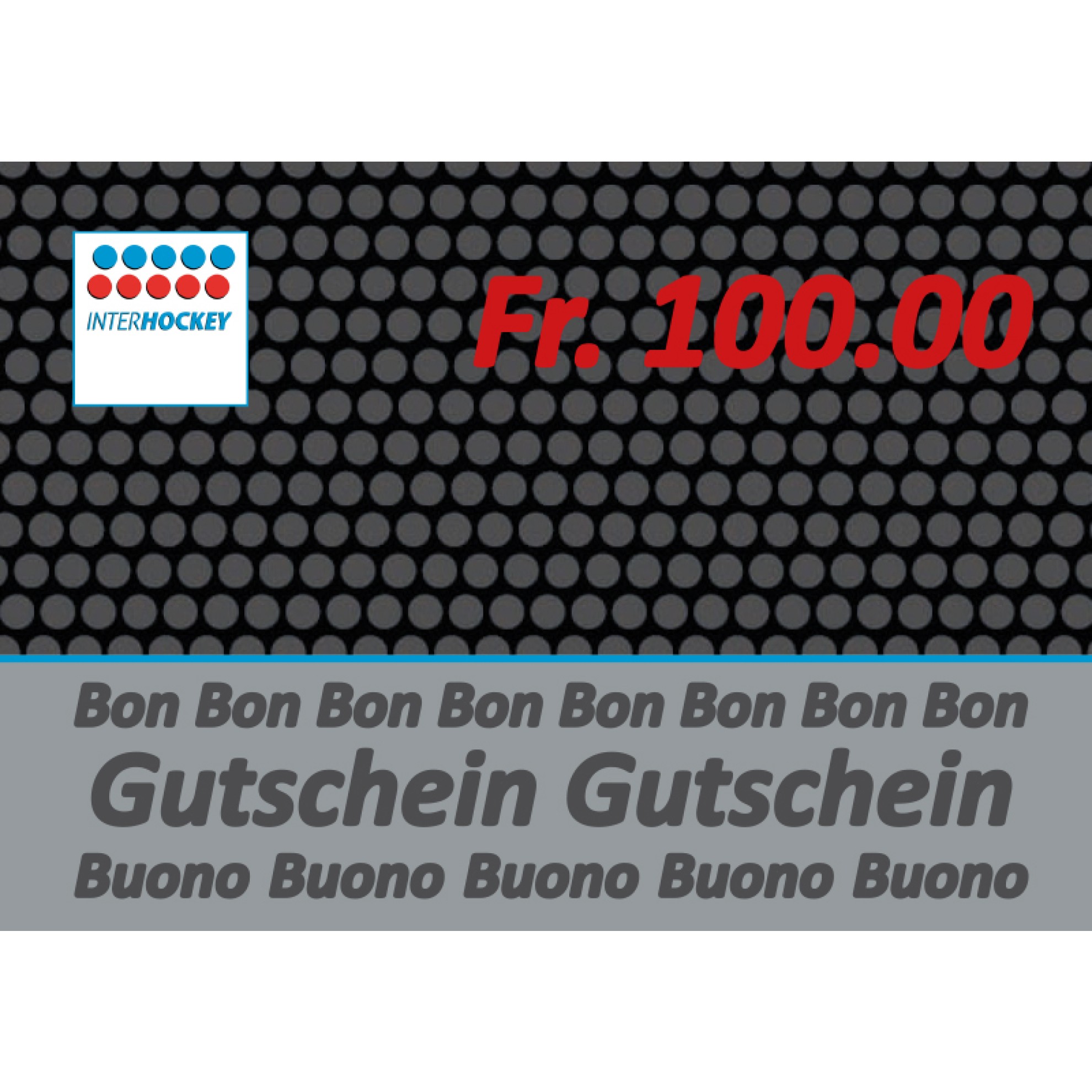 Image of Gutschein Interhockey Fr. 100.00 / Gutscheinwert: 100.00