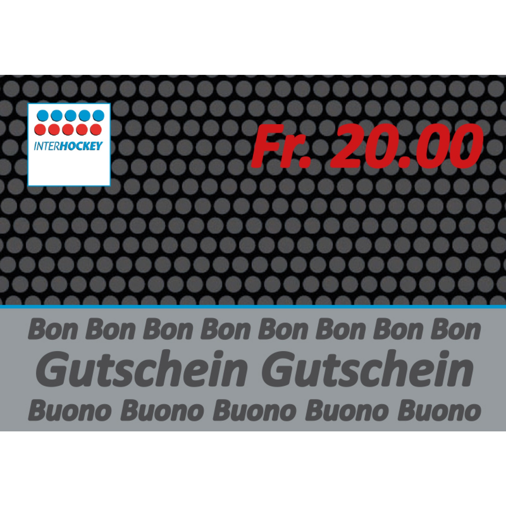Image of Gutschein Interhockey Fr. 20.00 / Gutscheinwert: 20.00